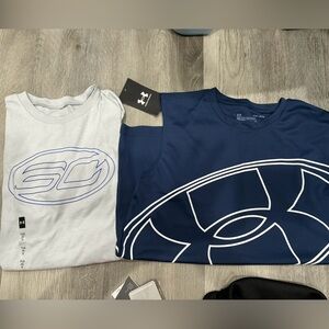 Under Armour Navy and Light Gray Shirts